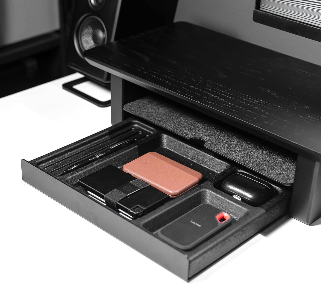 Raico Schreibtischablage mit Fächern, Kork & Aluminium, Auffangbehälter, Stiftablage, geholte Altern