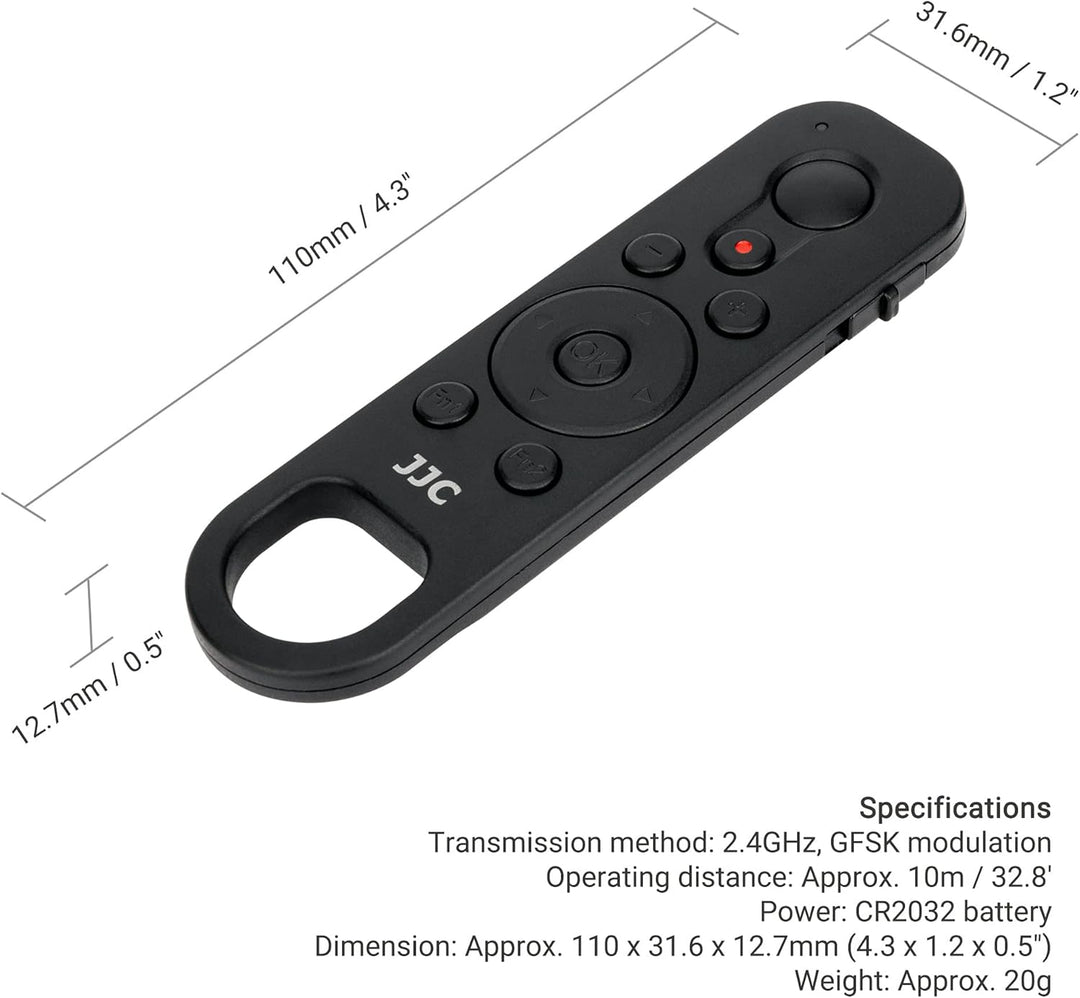JJC ML-L7 Bluetooth Fernbedienung Kamera Kabellose Fernauslöser für Nikon Z5, Z30 Z6II, Z7II, Z FC Z