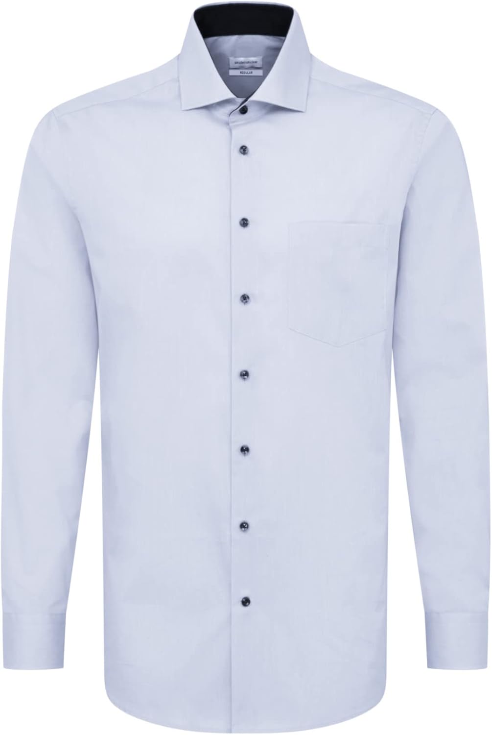 Seidensticker Herren Regular Fit Langarm Popeline Hemd, 40 Hellblau