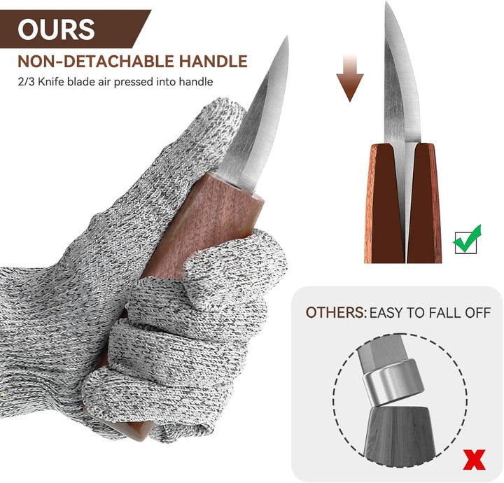 TEKCHIC Schnitzmesser, Deluxe Schnitzwerkzeug Set, Schnitzset für Anfänger, Schnitzmesser Holzbearbe