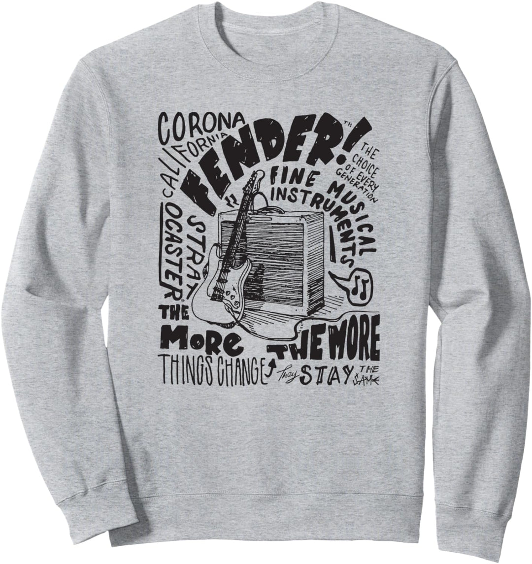 Fender Corona CA Guitar And Amp Sketch Sweatshirt
