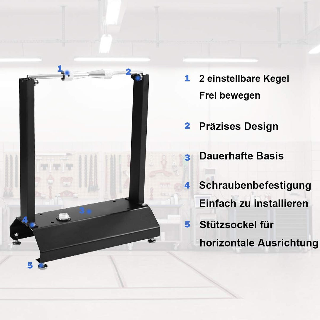 COSTWAY Auswuchtgerät für Motorradräder, Auswuchtbock Motorradreifen Felgenauswuchtmaschine, Radausw