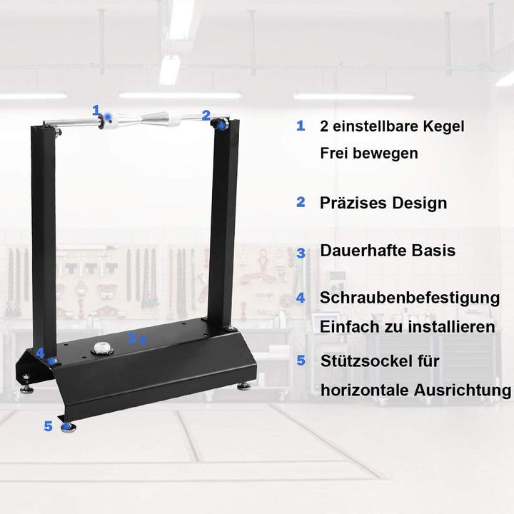 COSTWAY Auswuchtgerät für Motorradräder, Auswuchtbock Motorradreifen Felgenauswuchtmaschine, Radausw