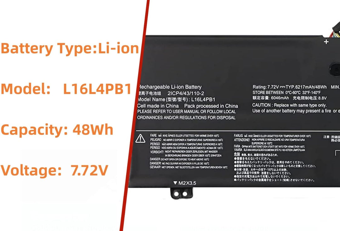 PUGASR L16C4PB1 L16L4PB1 L16M4PB1 Laptop Akku Kompatibel mit Lenovo Yoga 720-13IKB 730-13IKB 730-13I