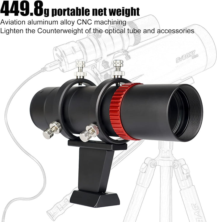 Svbony SV165 Mini Guide Scope 40F4, 1,25Zoll FMC-Beschichtung mit Spiralförmigem Fokussierer, Koaxia