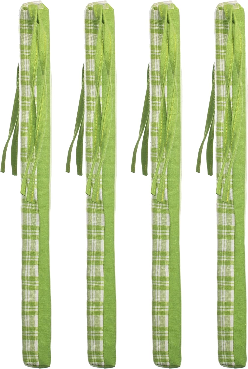 brandsseller 4er Vorteilspaket Sitzkissen Kariert Stuhlkissen Sitzauflage Stuhlauflage mit 4 Kordelb