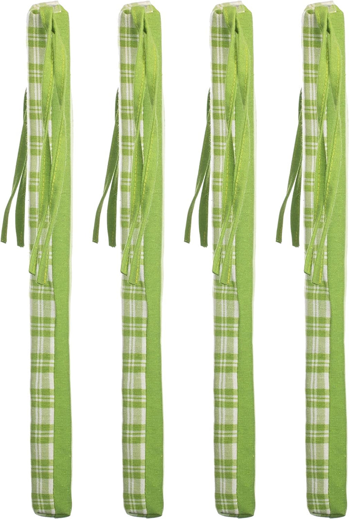 brandsseller 4er Vorteilspaket Sitzkissen Kariert Stuhlkissen Sitzauflage Stuhlauflage mit 4 Kordelb