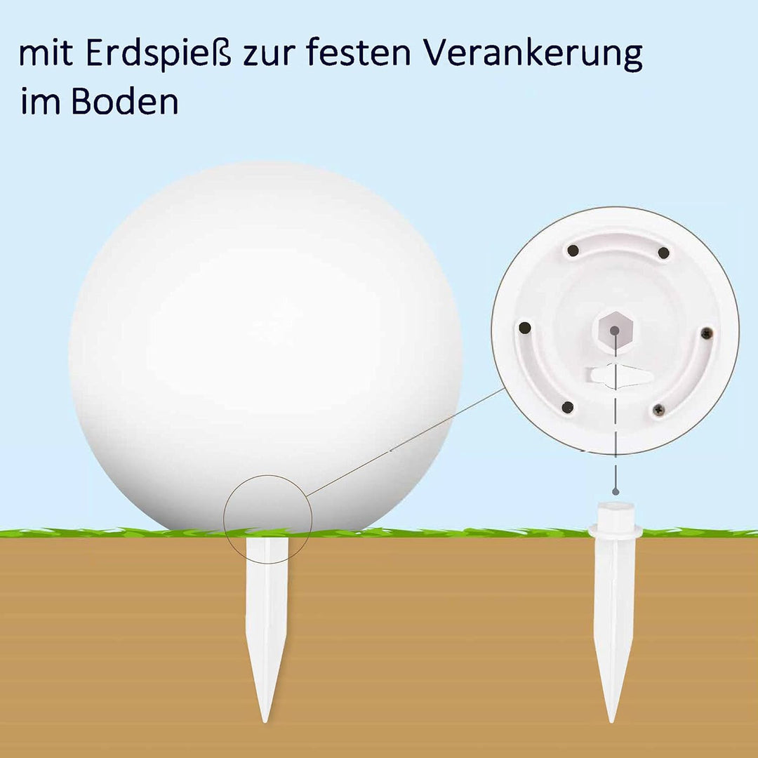 wuuhoo I LED Solar Deko Gartenleuchte Gloria mit 16 Farben I Farbwechsel mit Fernbedienung und Akku