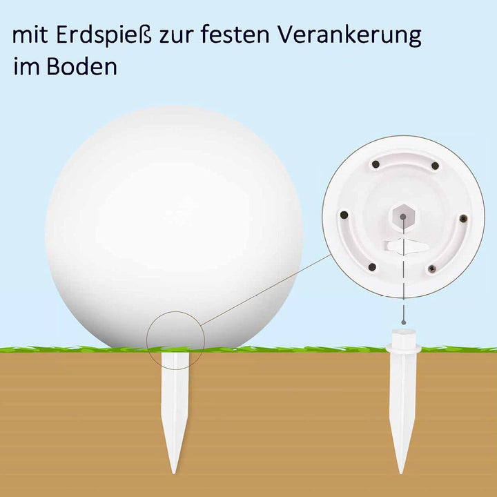 wuuhoo I LED Solar Deko Gartenleuchte Gloria mit 16 Farben I Farbwechsel mit Fernbedienung und Akku