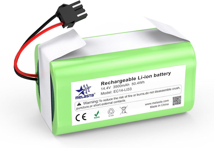 MELASTA 14,4 V 3500 mAh Li-Ionen Ersatz Akku für Tesvor X500, Eufy RoboVac 11, 11S, 11S MAX, 30, 30C