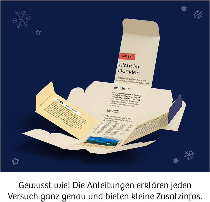KOSMOS 661076 Experimentierkasten Adventskalender 2023, Die schönsten Experimente zur Weihnachtszeit