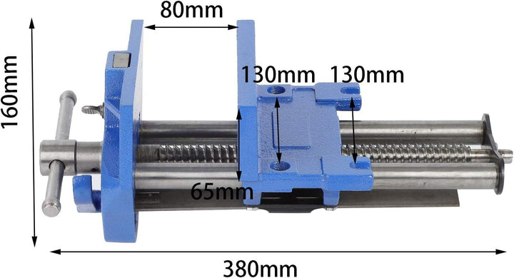 TOPWAY Schnellspanner-Schraubstock für Holzbearbeitung 7" 180mm Heavy Duty Holzspanner Holzbearbeitu