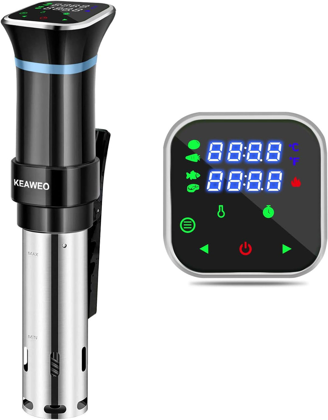 KEAWEO Sous Vide, 1100W Sous-Vide Garer Stick Präzisionskocher Immersion Tauchzikulator Präzisionsko