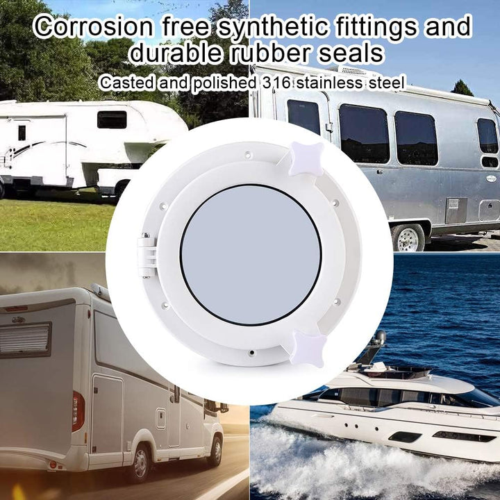 Bullauge Fenster, 215mm Boot Bullauge-Fenster Schiff Runde Glas Wanddekor Bullauge