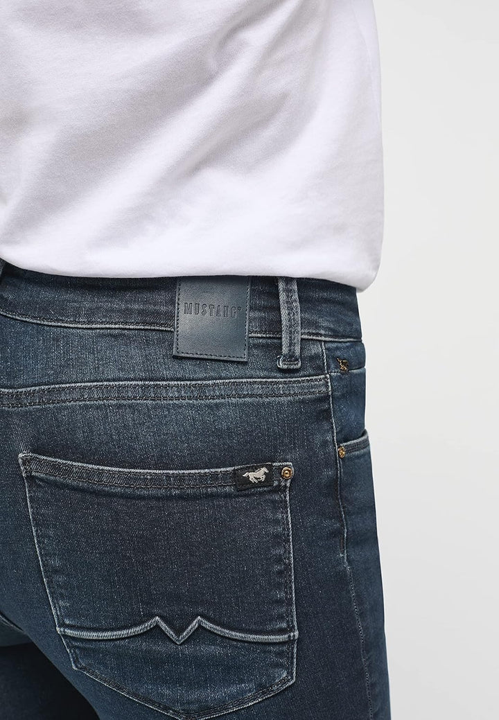 MUSTANG Damen Jeans Georgia Super Skinny Fit - Blau - Blue Denim W24-W34 Stretch 26W / 34L Dunkelbla