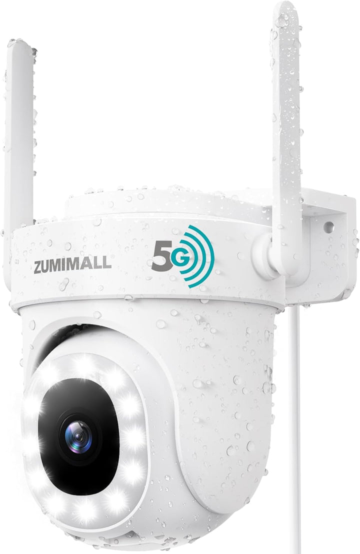 ZUMIMALL 5G/2,4GHz Überwachungskamera Aussen 2.5K 5MP WLAN Kamera Überwachung aussen Kabelgebunden,