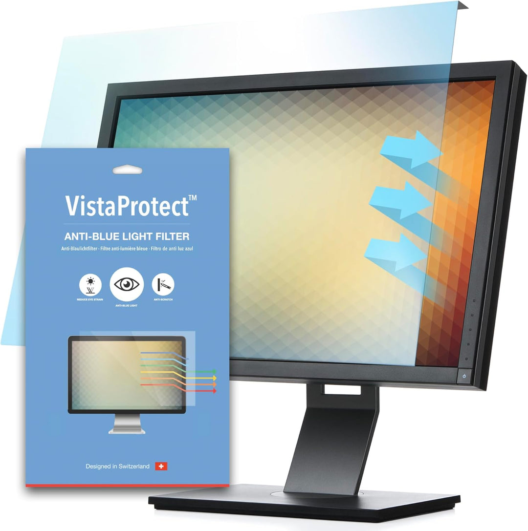 VistaProtect - Premium Anti-Blaulichtfilter und -Schutz für Computermonitore, Abnehmbar (20" bis 22"