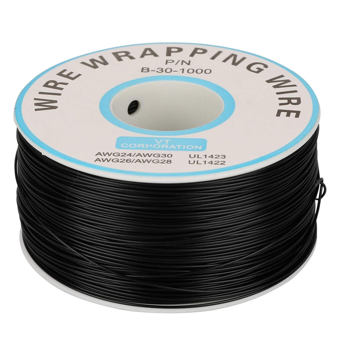 30AWG 0,25mm Schaltlitze Single Kupferkabel Litze Temperature 80℃ schwarz, schwarz