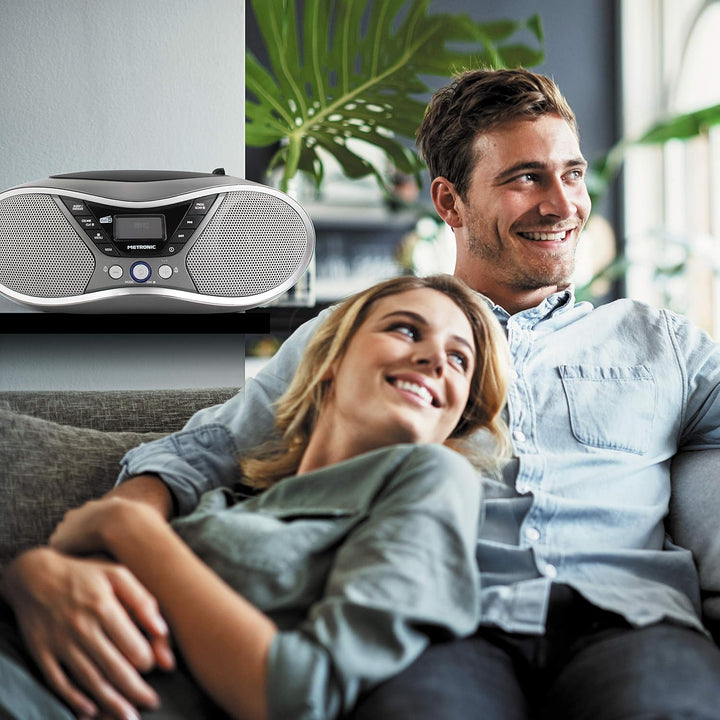 Metronic CD-Player Digital DAB/UKW/RDS, Grau/Schwarz, 477171 Black DAB+ Einzigartig, Black DAB+ Einz