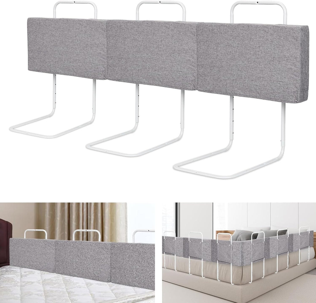 Ansobea 50x28cm Bettgitter Rausfallschutz Babybettgitter, Kinderbettgitter 5-Loch Höhenverstellbar,