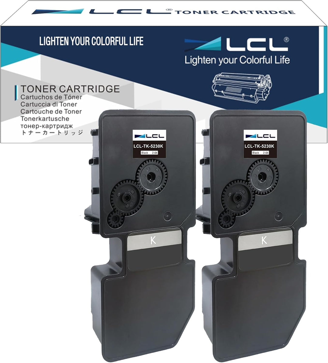 LCL Kompatibel Tonerkartusche TK5230 TK-5230 TK-5230K 1T02R90NL0 (2Schwarz) Ersatz für Kyocera ECOSY