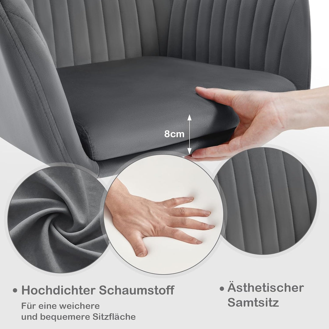WOLTU Schreibtischstuhl, Bürostuhl ergonomisch, Homeoffice Stuhl höhenverstellbar, Schminkstuhl mit