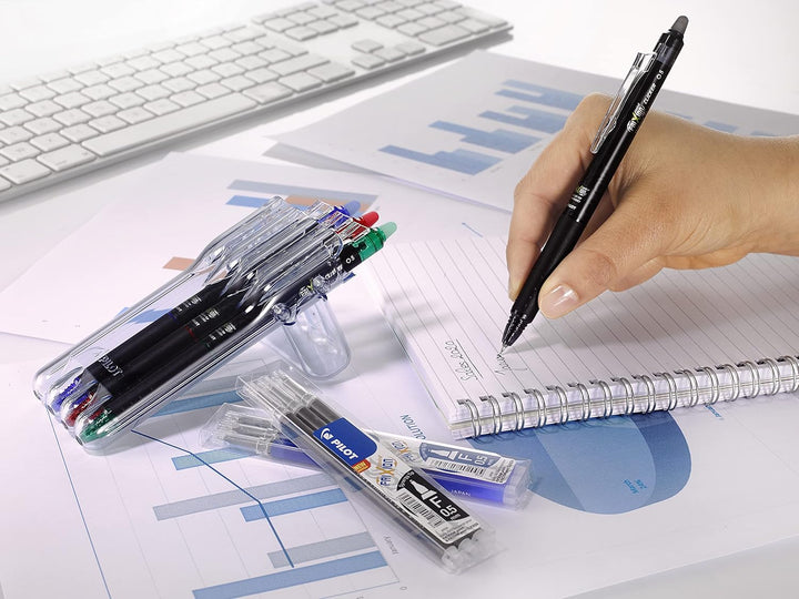 Pilot – 5er-Set Frixion Point Clicker – Tintenroller 0.5 mm mit löschbarer, thermosensitiver Tinte –