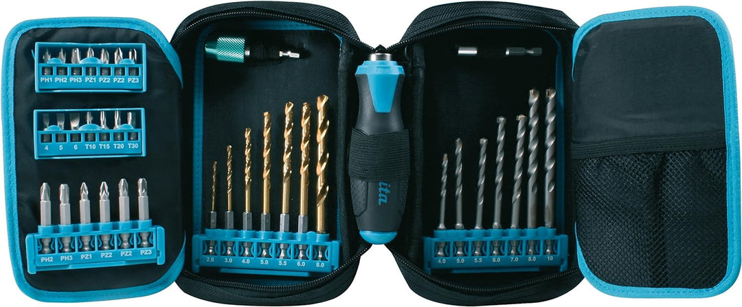 Makita P-90009 Bohrer-und Bit-Set 1/4 Zoll 37-teilig