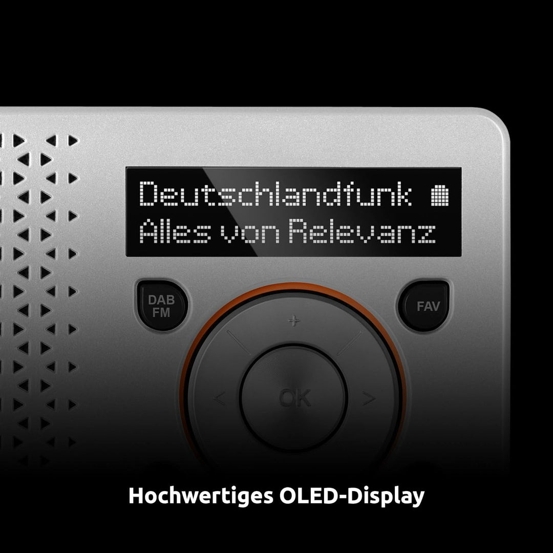 TechniSat DIGITRADIO 1 – tragbares DAB+ Radio mit Akku (DAB, UKW, FM, Lautsprecher, Kopfhörer-Anschl