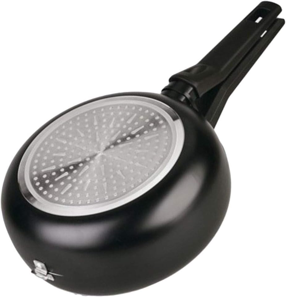 LS Kitchen - Doppelpfanne für Umdrehung des Kartoffelomletts - Induktion - Schwarz - Durchmesser 20