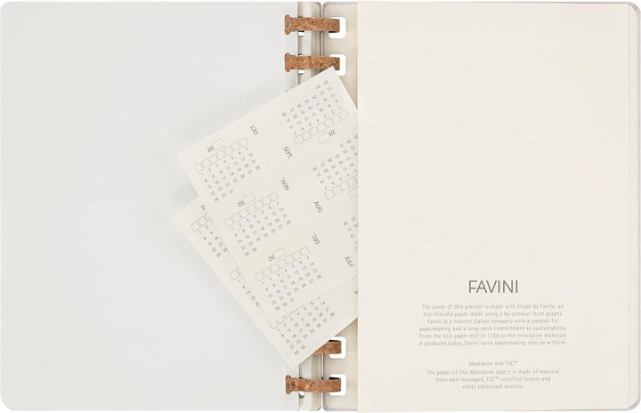 Moleskine Undatierter Monatsplaner, 12-Monats-Spiralplaner mit Festem Einband, Grösse: XL 20 x 25 cm