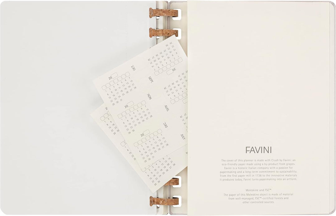 Moleskine Undatierter Monatsplaner, 12-Monats-Spiralplaner mit Festem Einband, Grösse: XL 20 x 25 cm