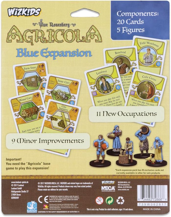Mayfair Games Europe MFG72866 Agricola Game Expansion: Blue (5 Figures), Mehrfarbig