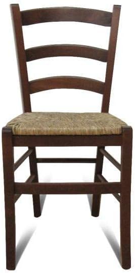 Dmora Set aus 2 klassischen Holzstühlen, für Esszimmer, Küche oder Wohnzimmer, Made in Italy, cm 44x