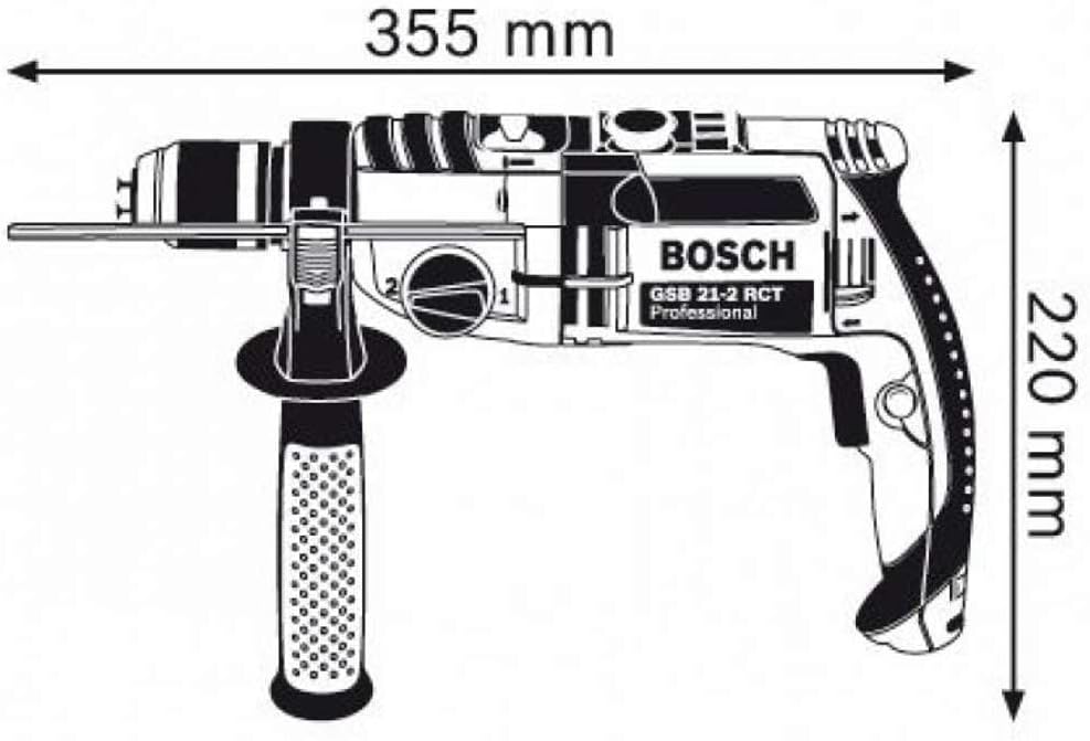 Bosch Professional Schlagbohrmaschine GSB 21-2 RCT (Bohr-Ø in Beton: 13-22 mm, 1300 Watt, inkl. Schn