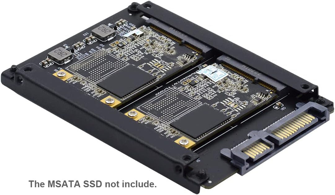 NFHK Dual MSATA Mini-SATA SSD Karte JOBD Raid0 Span Bridge zu 2.5inch SATA Combo HDD Festplattengehä