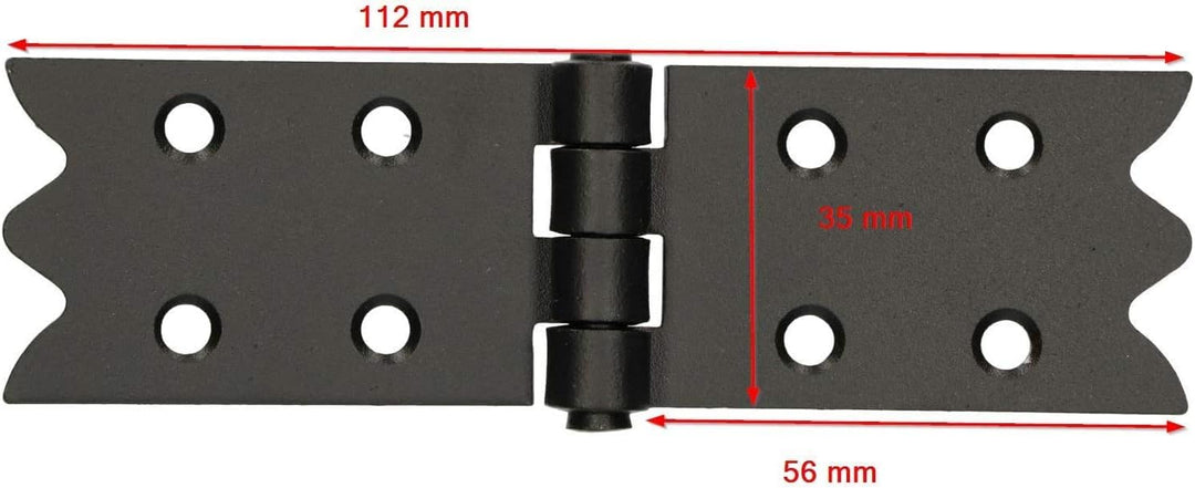KOTARBAU® 10er Set Kistenband 112 x 35 mm Kistenscharnier Tischscharnier Möbelband Möbelscharnier Sc