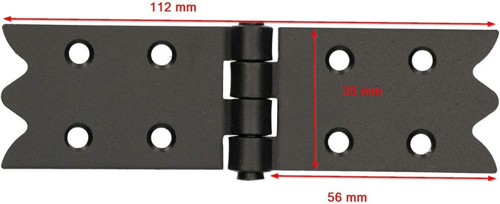 KOTARBAU® 10er Set Kistenband 112 x 35 mm Kistenscharnier Tischscharnier Möbelband Möbelscharnier Sc