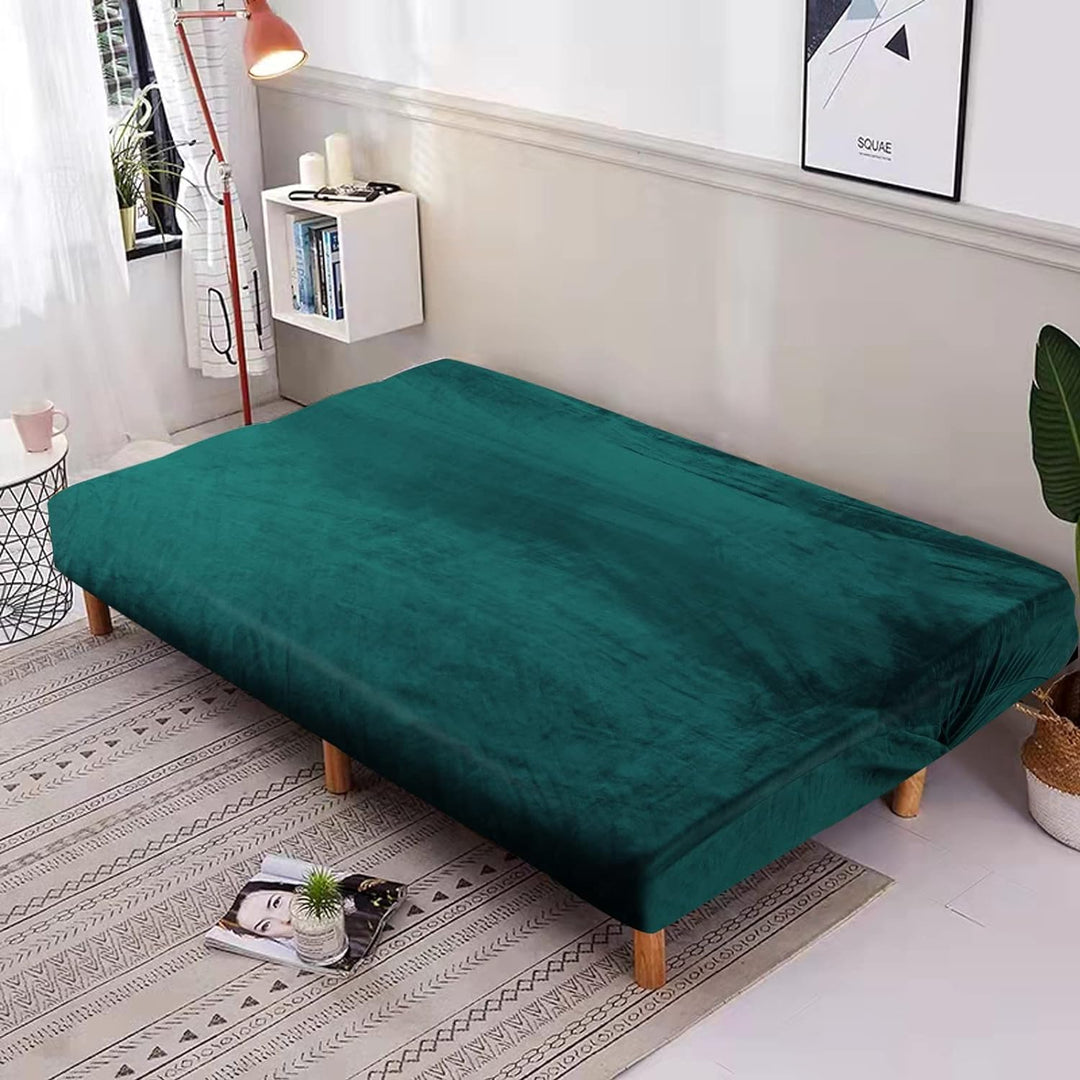 Jaotto Sofabezug Ohne Armlehne 2/3 Sitzer, Sofa Überwürfe Armlose Sofabettüberzug Jacqaurd Stretch W