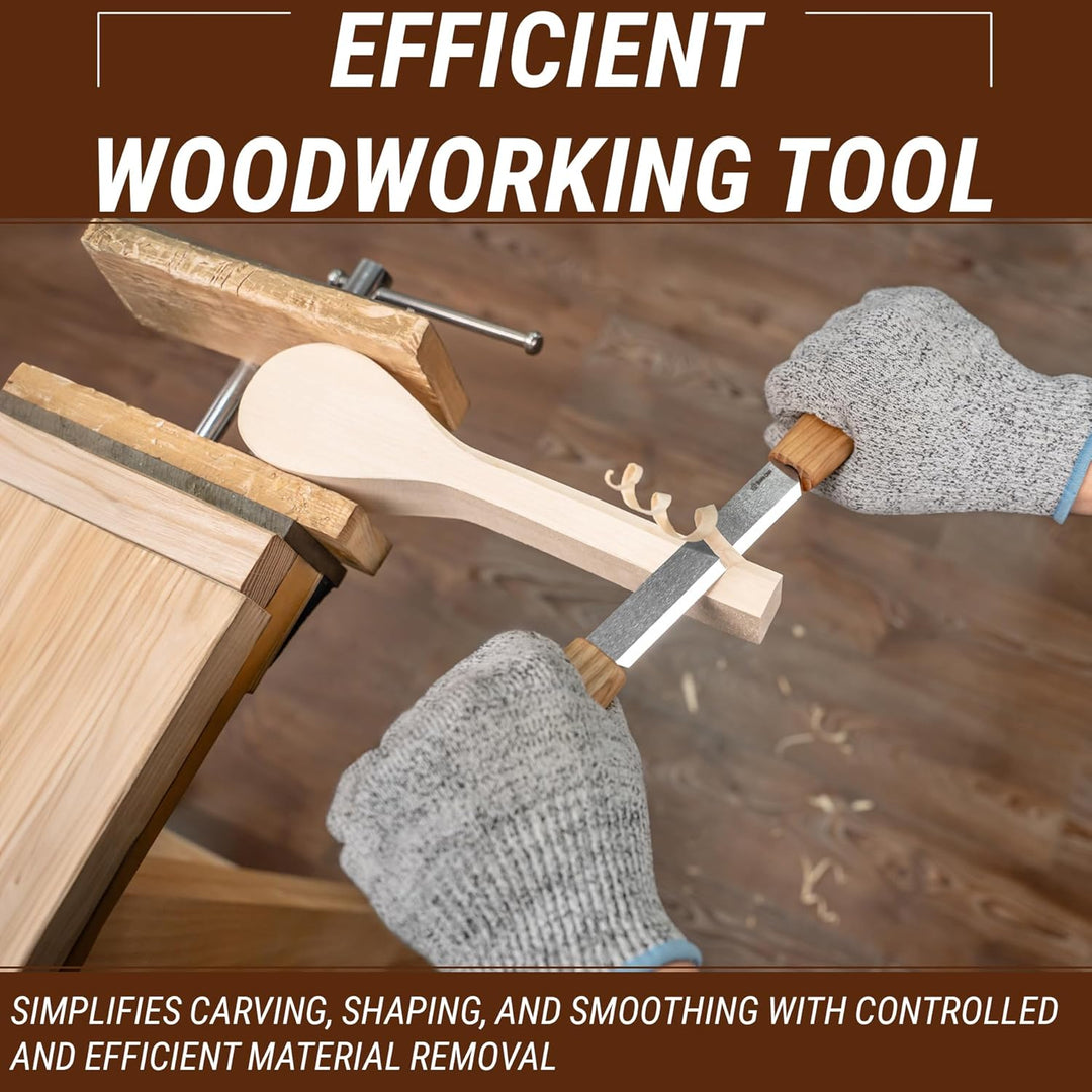 BeaverCraft DK2s Zugmesser mit Lederscheide, Holzbearbeitungswerkzeug, 10,9 cm, Zugmesser, Holzschni