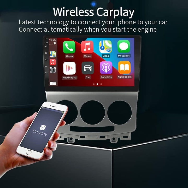 LEXXSON Carplay Radio Android Radio für Mazda 5 2005-2010 mit 9 Zoll kapazitivem Touchscreen SWC GPS