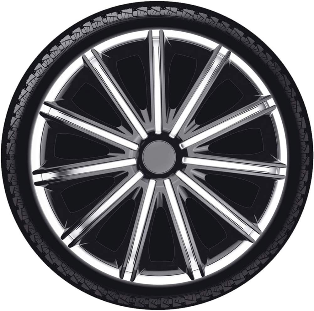 AUTO-STYLE Satz Radzierblenden Nero 18-Zoll Silber/Schwarz Silber/Schwarz 18-Zoll, Silber/Schwarz 18