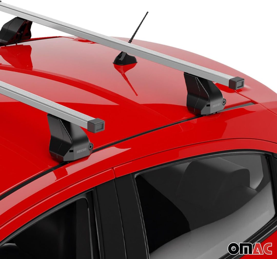 Menabo Dachträger kompatibel mit Mercedes C-Klasse W206 2021-2023 Gepackträger Silber 2X TÜV, Silber