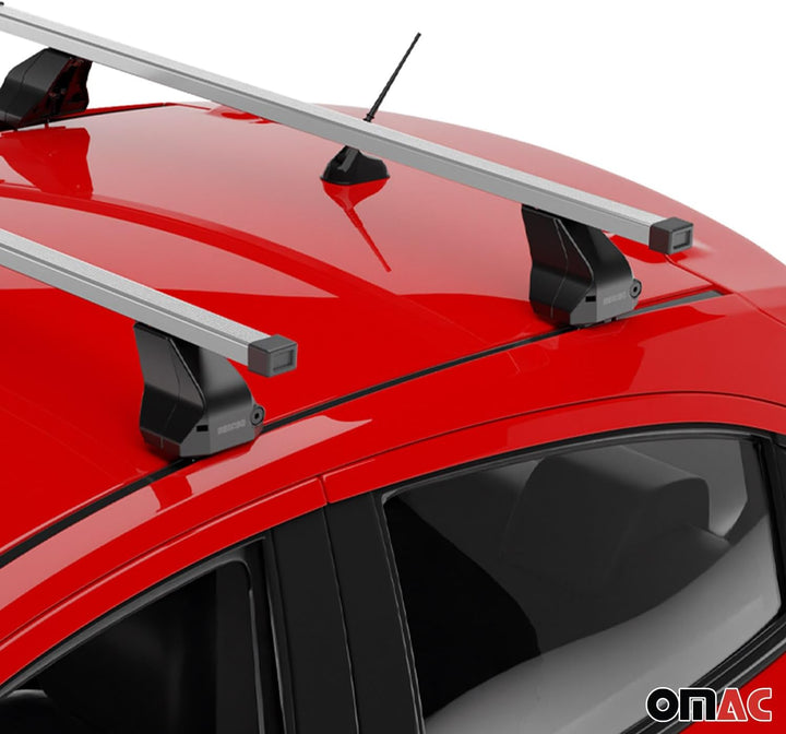 Menabo Dachträger kompatibel mit Mercedes C-Klasse W206 2021-2023 Gepackträger Silber 2X TÜV, Silber