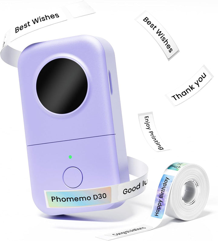 Phomemo D30 Etikettiergerät -Tragbarer Beschriftungsgerät Selbstklebend Bluetooth Etikettendrucker M