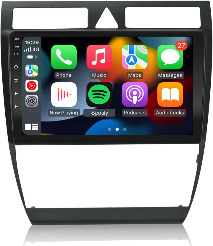 EZoneTronics Carplay Radio Android Auto Radio für Audi A6 C5 1997-2004 S6 1999-2004 mit 9 Zoll Touch