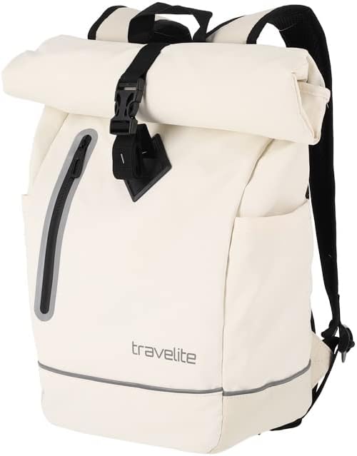 Travelite Unisex Basics Roll-up Rucksack Casual (1er Pack), Beige
