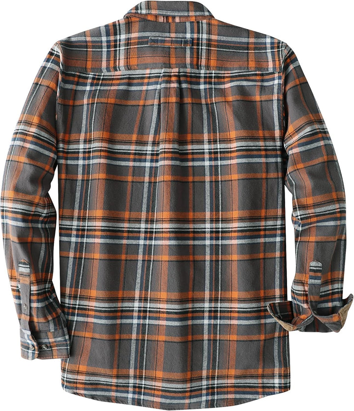 Dubinik® Flanellhemd Herren Button Down Kariert Baumwollhemd Freizeithemd Hemd Herren Langarm mit Zw