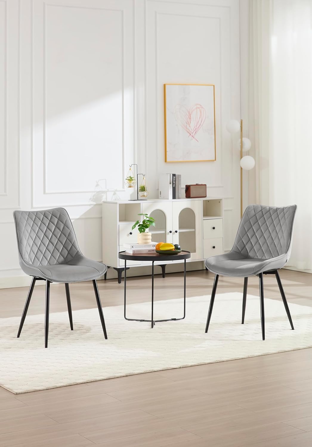 WOLTU 4 x Esszimmerstühle 4er Set Esszimmerstuhl Küchenstuhl Polsterstuhl Design Stuhl mit Rückenleh