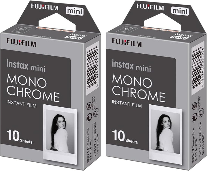 INSTAX Mini Instant Film, Monochrom, Einzelpackung (Packung mit 2)